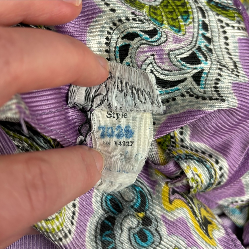 Vintage silky lavender, paisley dress - Picture 13 of 13
